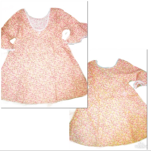 •REBOOTED!•2X HP•Boho Minimalist Flare Slv Dress• - Picture 6 of 8